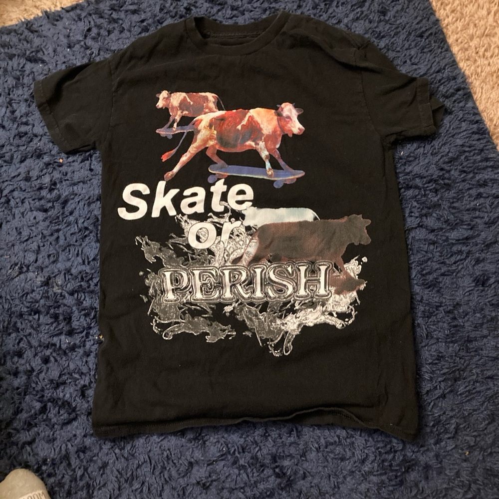 Zumiez Black Skate or Perish Kids T-Shirt